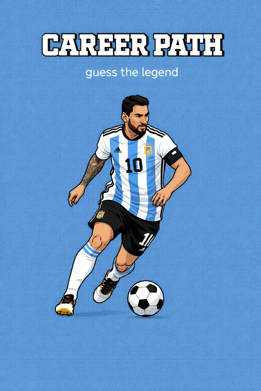 Career Path menu art featuring Lionel Messi